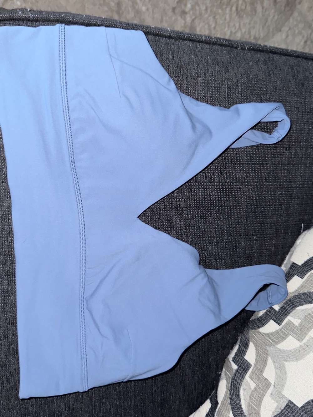 Lululemon Blue Athletic Sports Bra an High-Waisted Align Shorts Set - Picture 3 of 4
